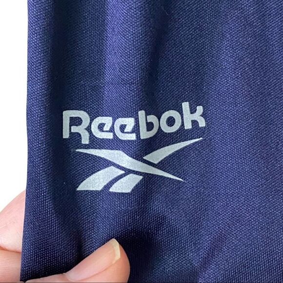 Mens Reebok Navy 1/4 Zip Long Sleeve Shirt Size Large - Picture 4 of 5